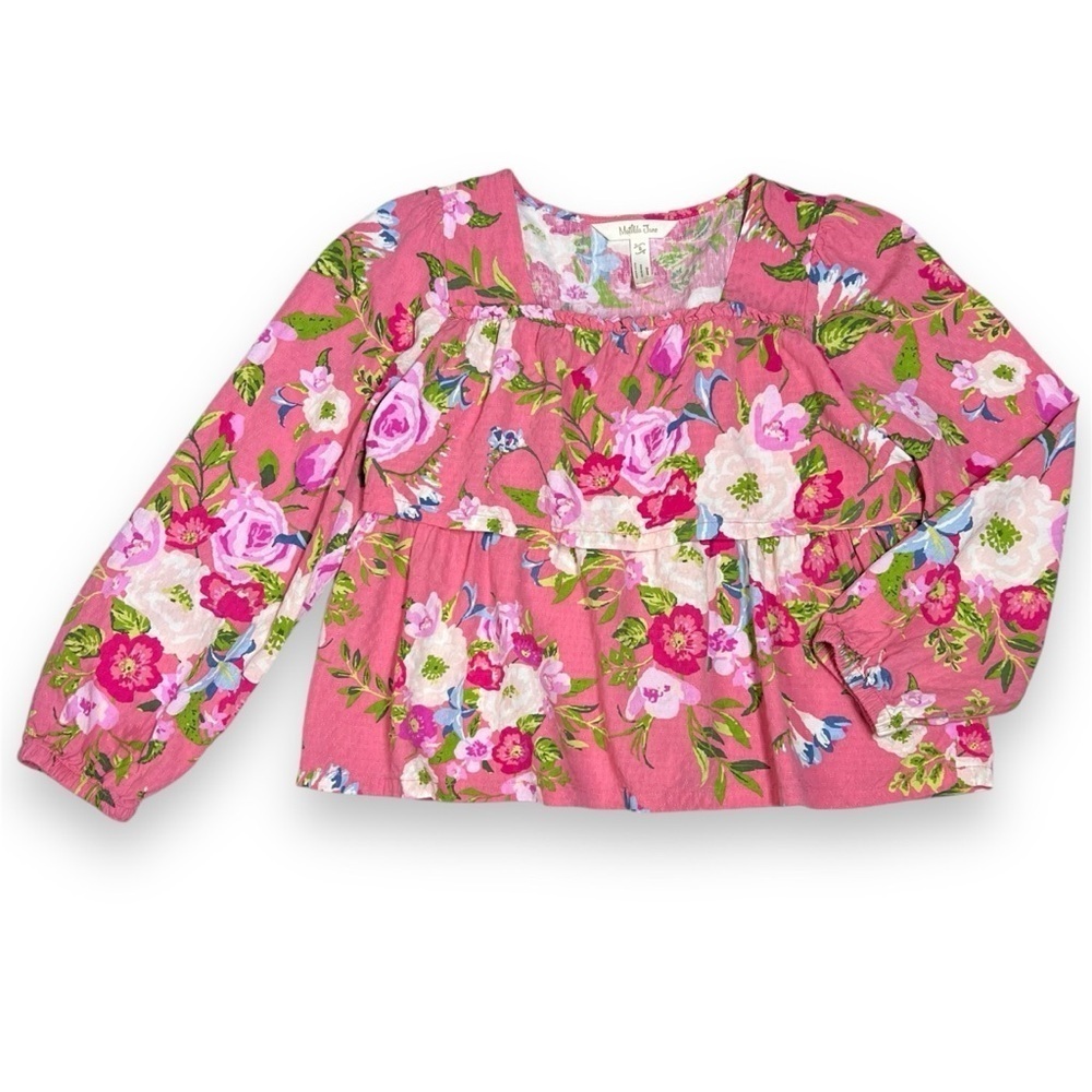 Matilda Jane Always Blooming Floral Top Girls 8 Enchanted Garden Pink Boho Tween